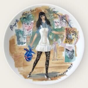 Limoges Brigitte in a Mini-Skirt Plate Vintage 1979 Women of the Century